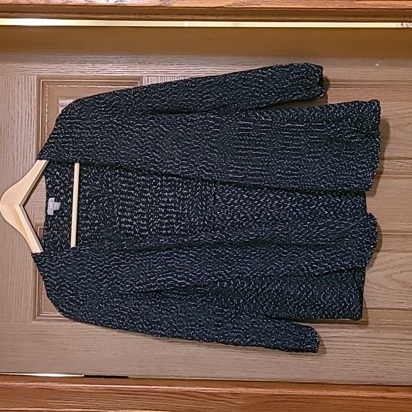 *5 for $10* J.Jill Black Silver Knit Cardigan Size XS - Picture 1 of 6